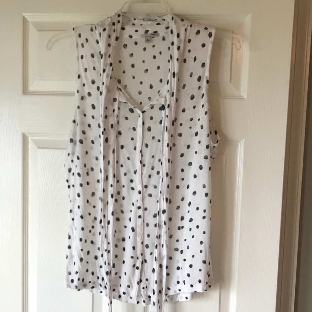 Halogen Tie Neck Buttonup Top